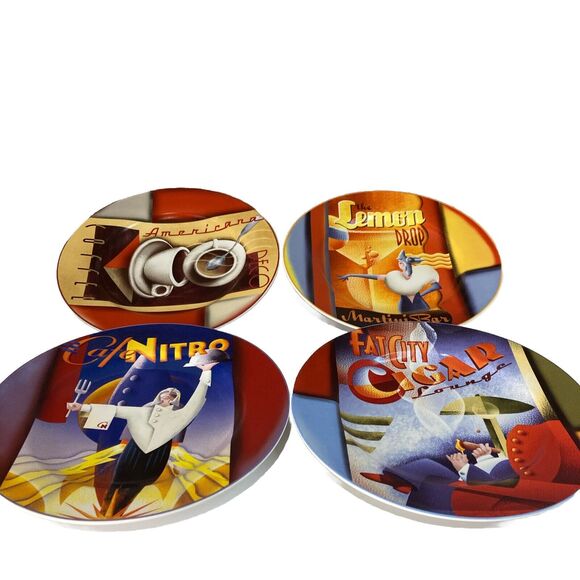 Sakura Other - Set Of 4 Sakura Downtown Deco Stoneware Stoneware Salad‎ Dessert Plates NIB